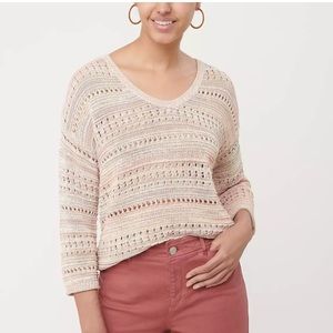 Loft Stitchy V-neck Sweater